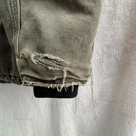 Vintage Carhartt Men's Sandstone Black Quilt Lined Gray Jacket Size XL - Picture 9 of 11